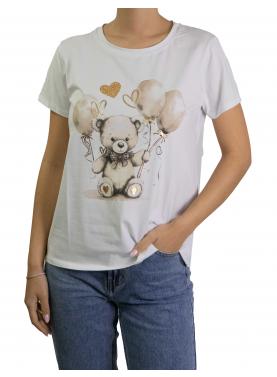 t shirt con orsacchiotto e palloncini 
